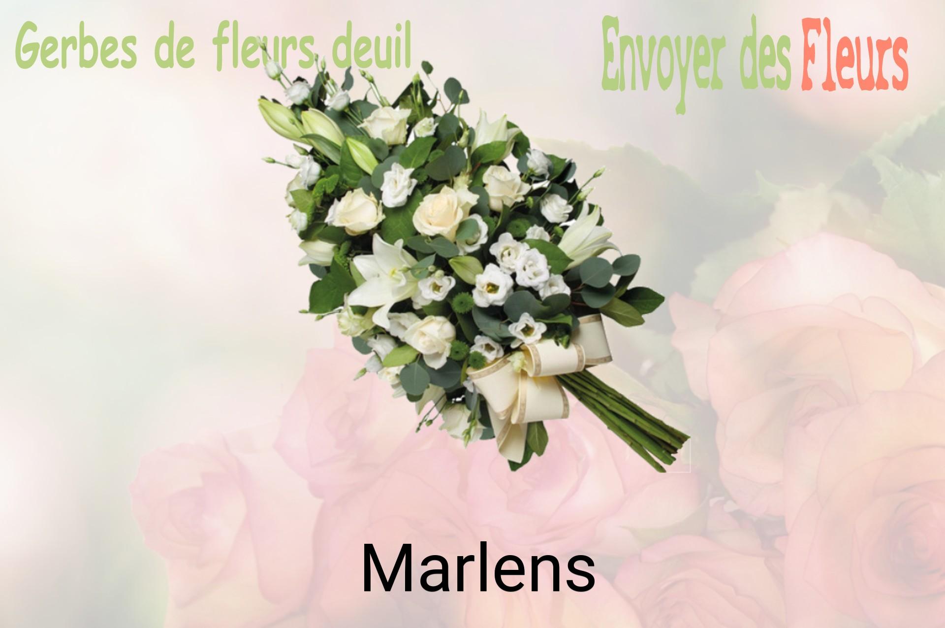 Gerbe de fleurs de deuil livrée à Marlens